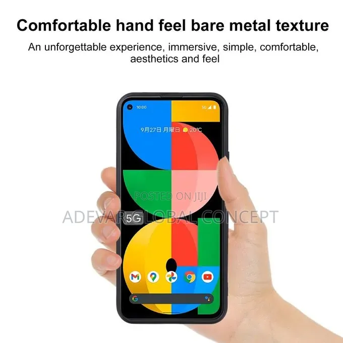 TPU Phone Case Pouch for Google Pixel 5 (Black)