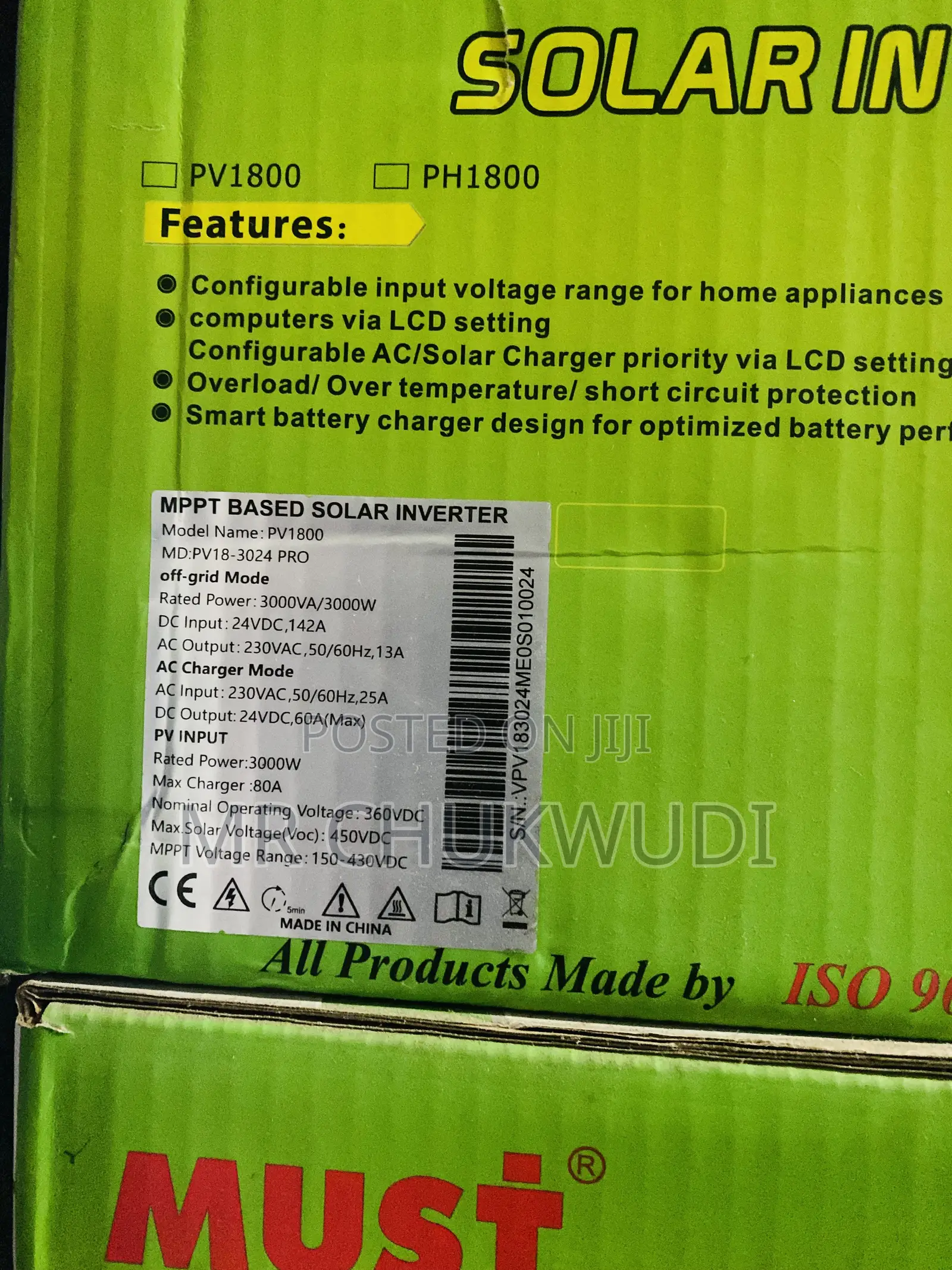 3kva 24v Must Hybrid Solar Inverters Is Available