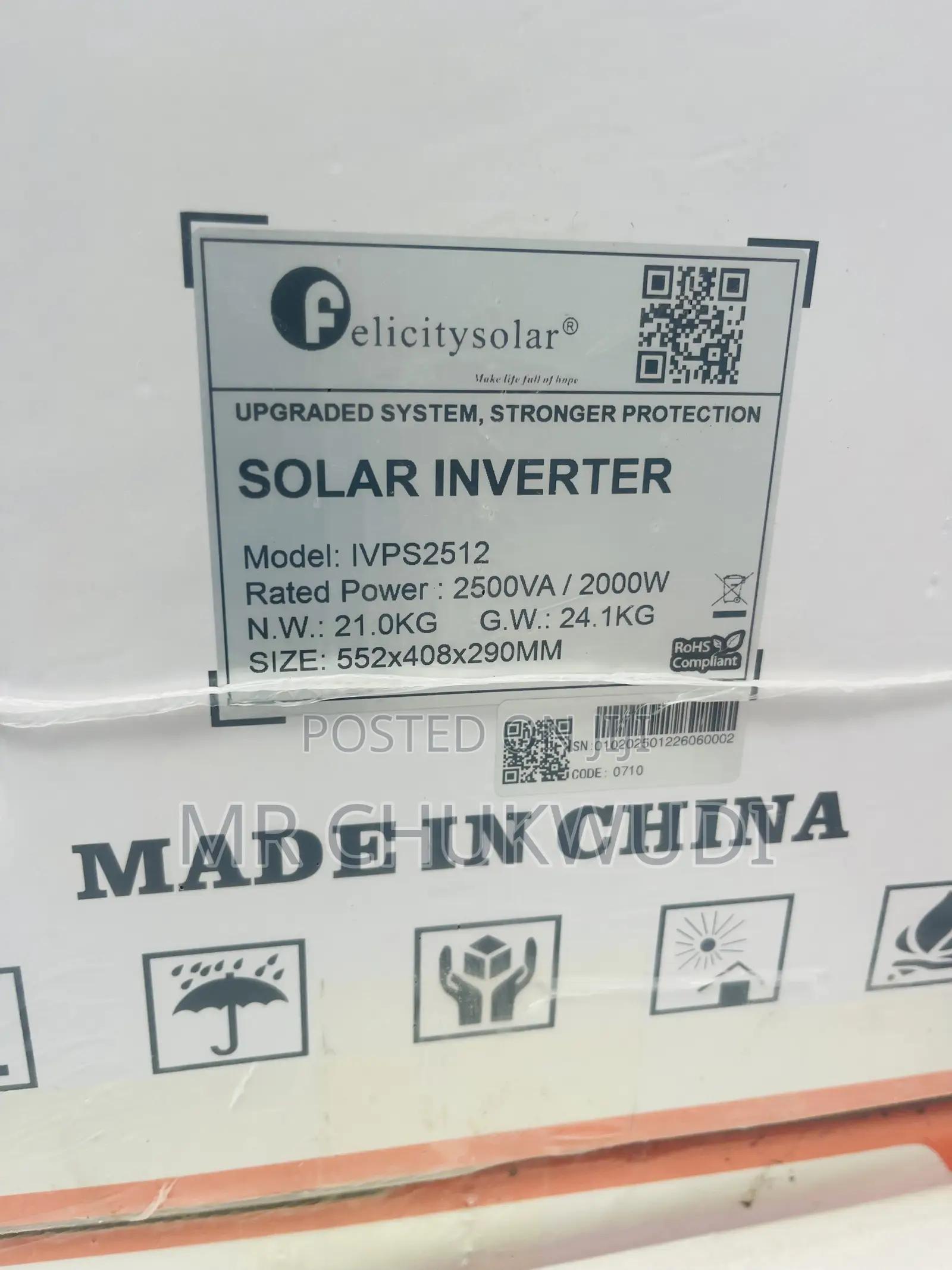 2.5kva 12v Ivps Felicity Solar Inverters Is Available