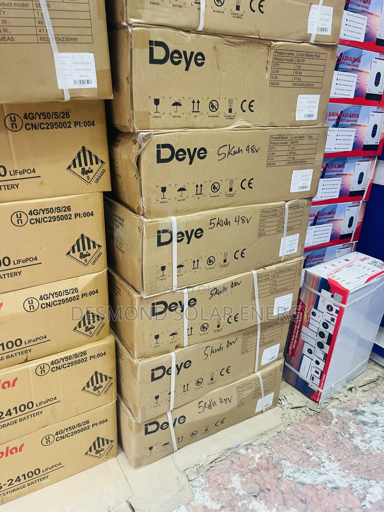 5kwh 48v Deye Solar Lithium Ion Batteries Are Available Now