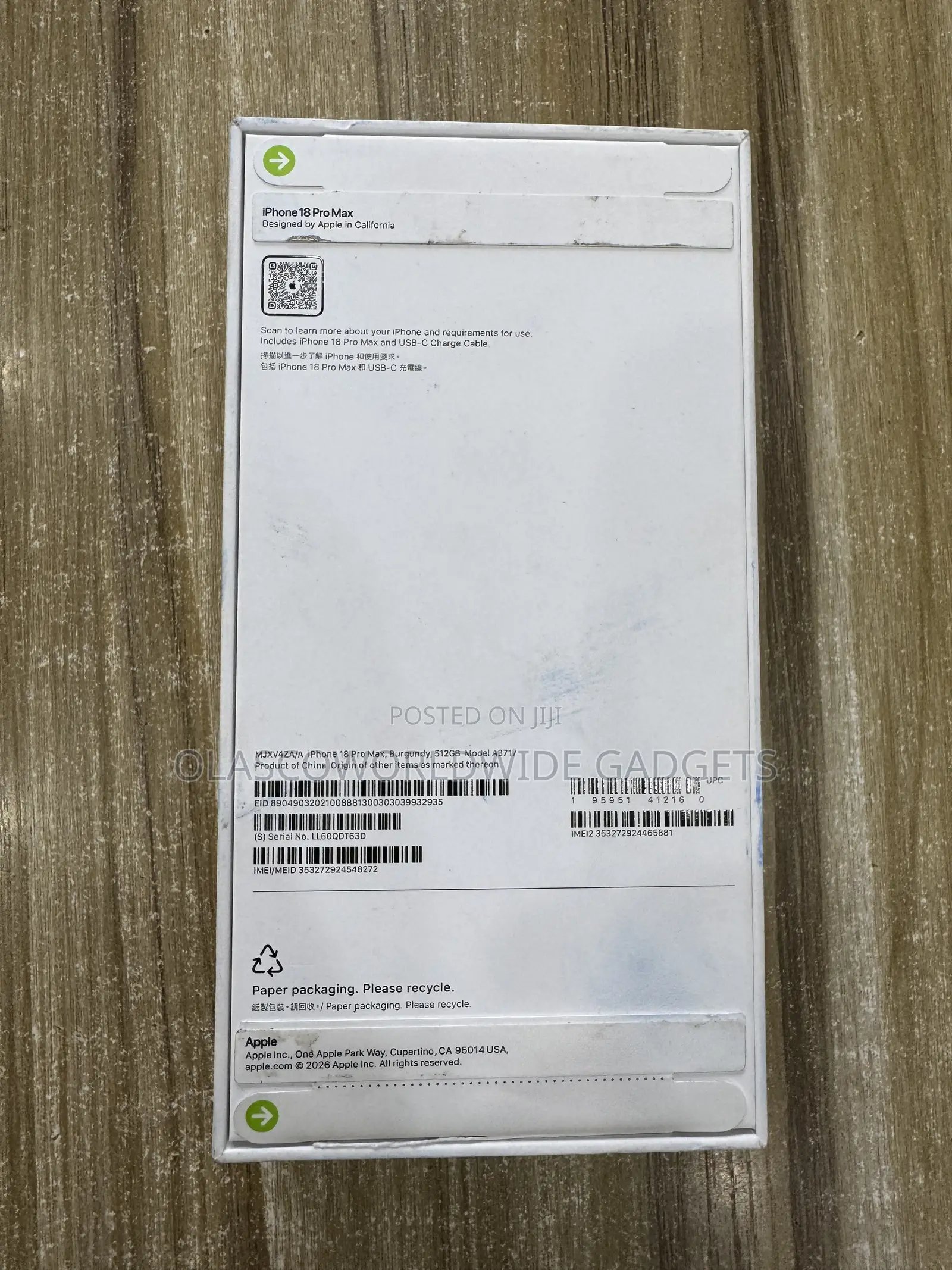 New Apple iPhone 18 Pro Max 512 GB