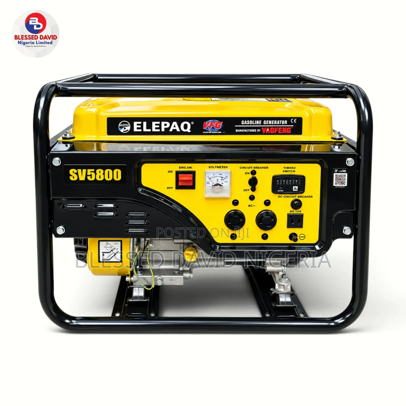 Elepaq Yaofeng SV5200 3.2kva Manual Timer Generator 100% Copper