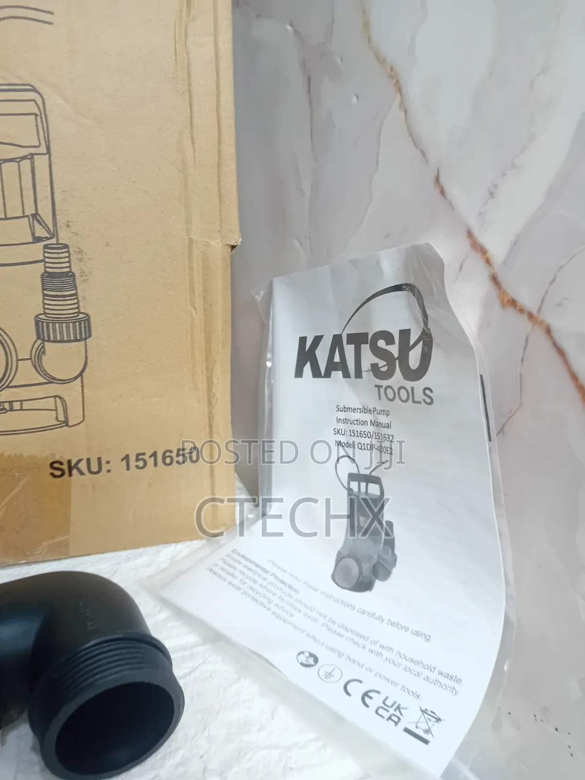 KATSU Tools 750W Submersible Pump for Clean and Dirty Water 12500 L/H