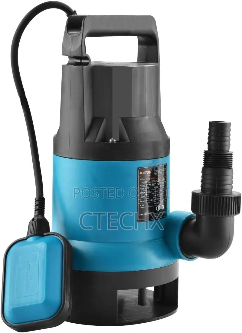 KATSU Tools 750W Submersible Pump for Clean and Dirty Water 12500 L/H