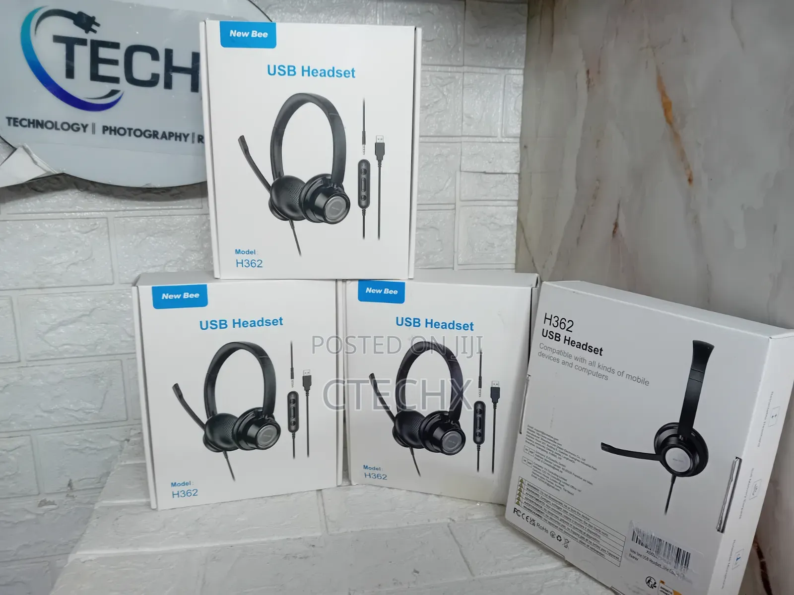 New Bee USB/3.5mm Headset With Microphone , With 2-in-1 Audio Controls