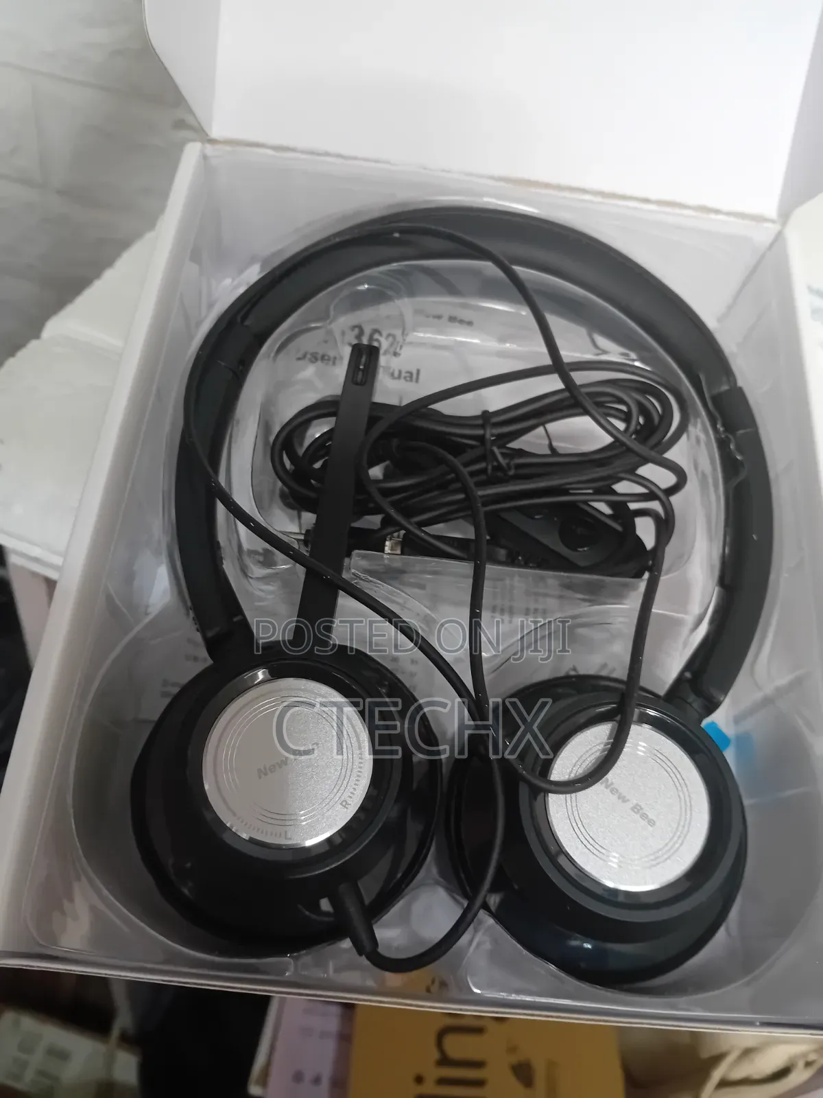 New Bee USB/3.5mm Headset With Microphone , With 2-in-1 Audio Controls