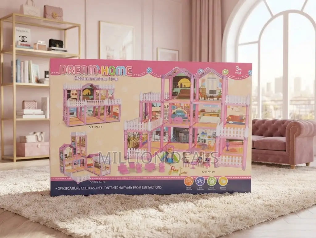 Multi-Story Luxury Dollhouse DIY Mansion With Furniture