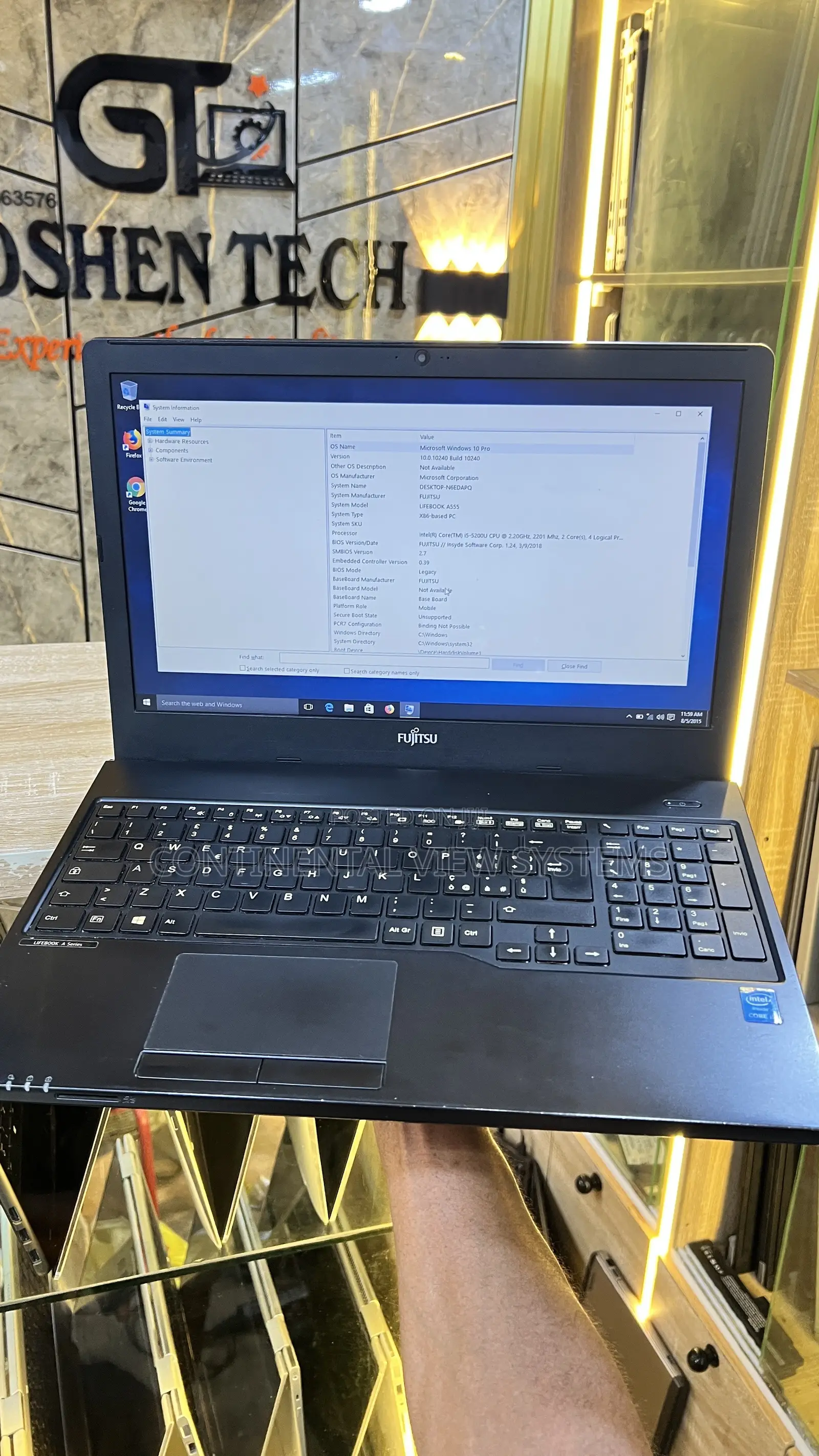 Laptop Fujitsu Lifebook A555 8GB Intel Core i5 HDD 250GB