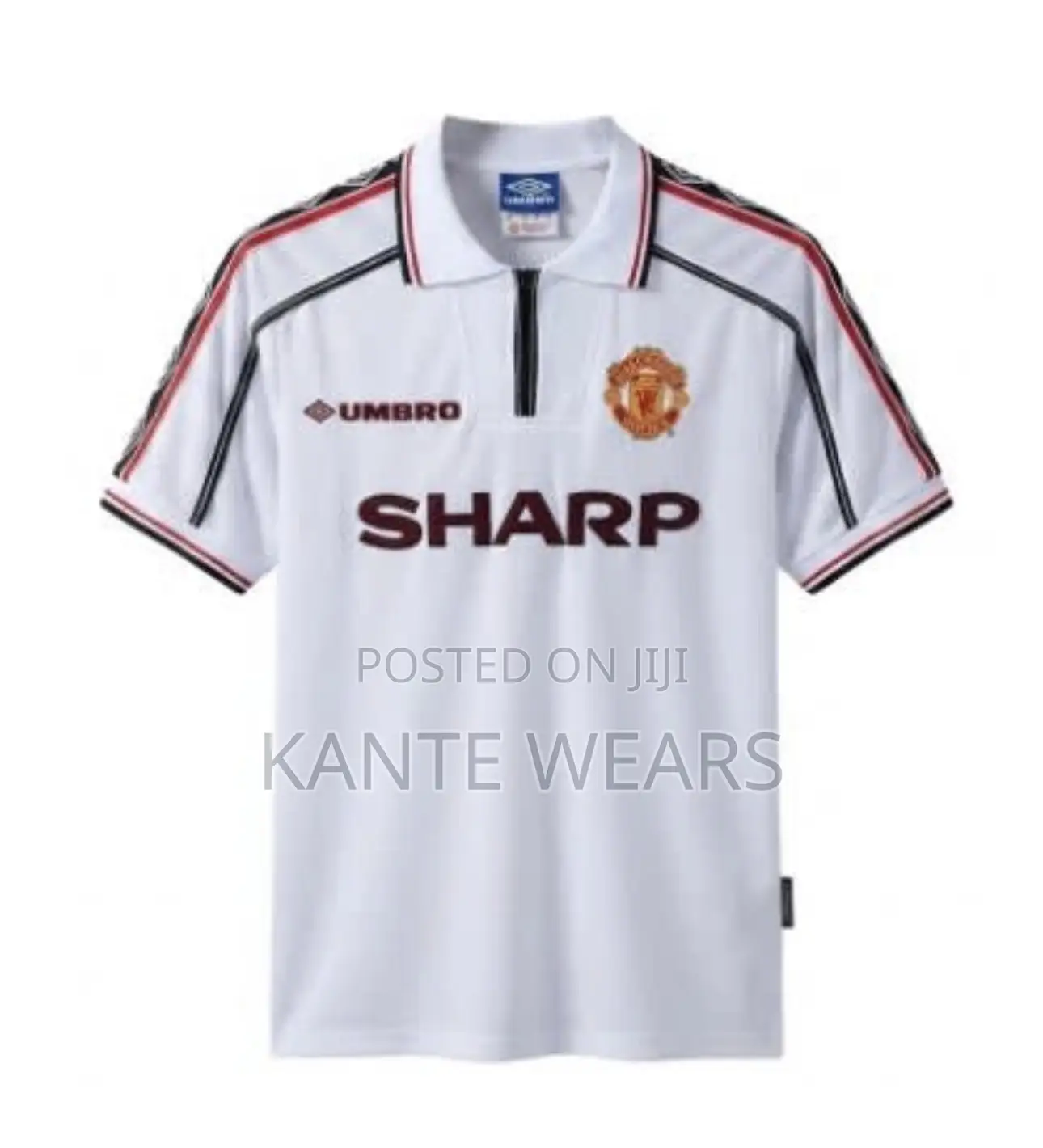 Manchester United 1998/99 Retro Jersey Sharp - White Design