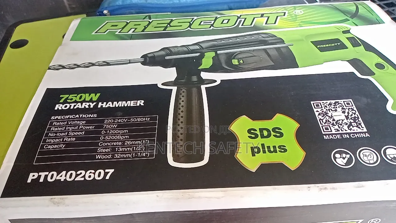 4 PCs in Caton Rotery 26mm Hammer Drill Machine Prescott Battery Type