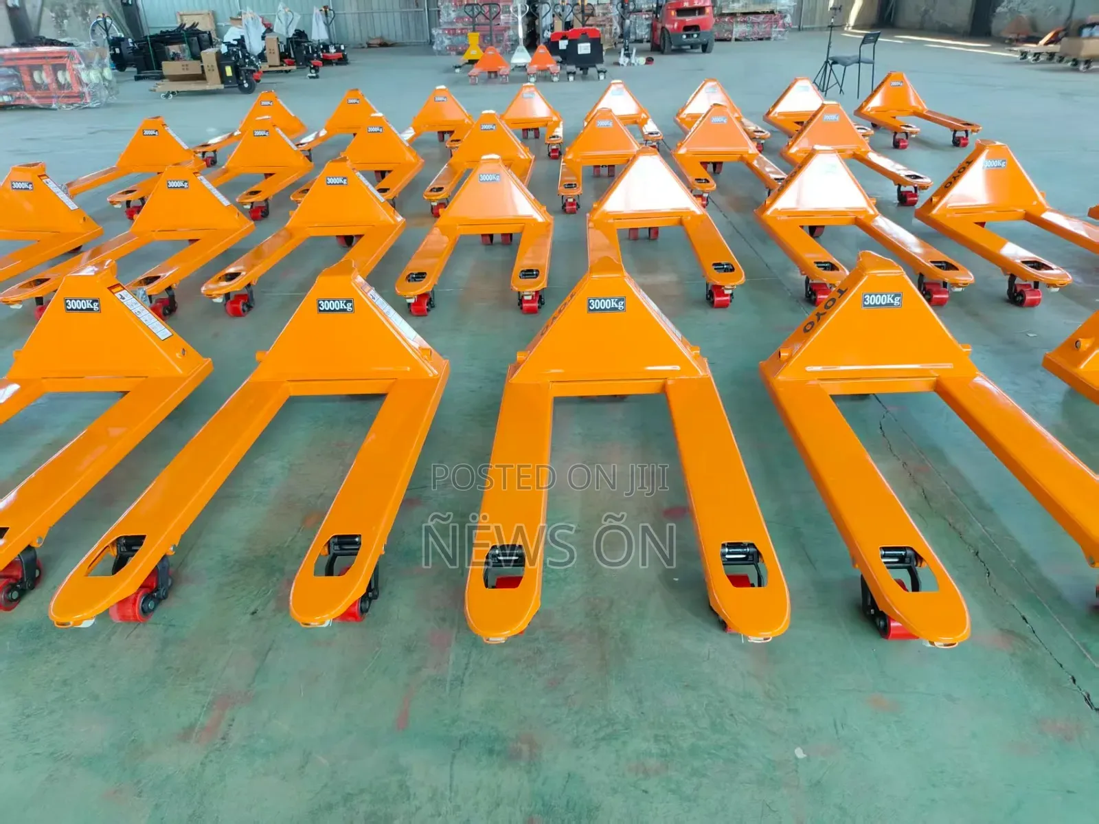 Brand-New, Orange TOYO Manual Hydraulic Hand Pallet 3tons