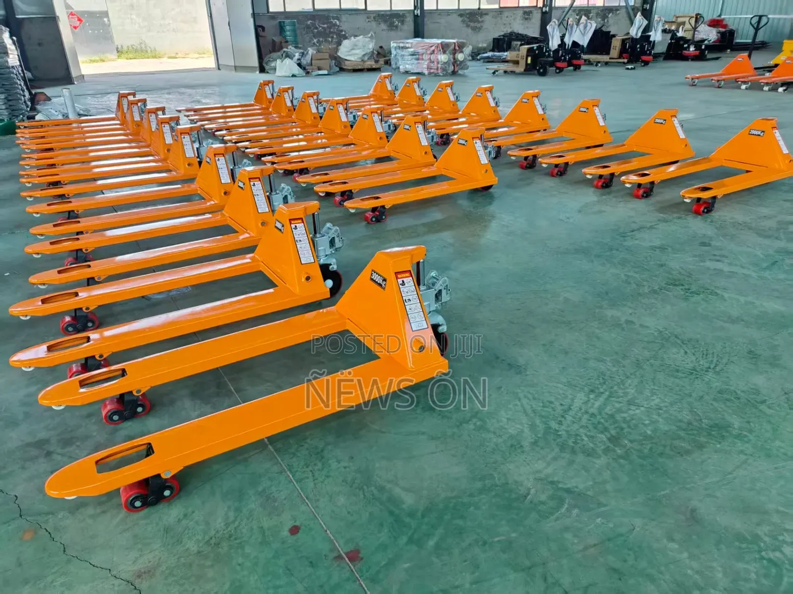 Brand-New, Orange TOYO Manual Hydraulic Hand Pallet 3tons