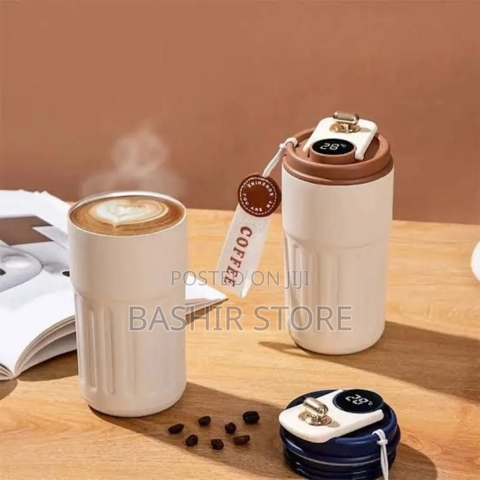 450ml Digital Display Stainless Steel Vacuum Coffee Mug