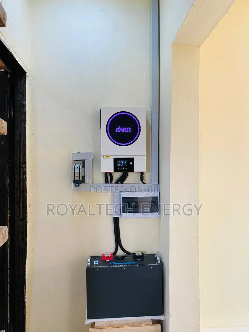 Sako 4.2kva Inverter and Cworth 2.5kwh Lithium Battery 4pcs 650w Panel