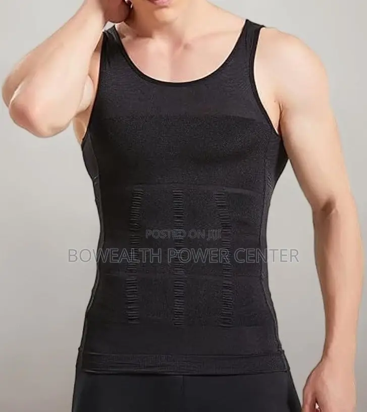 Men's Slimming Vest Black/White/Cream