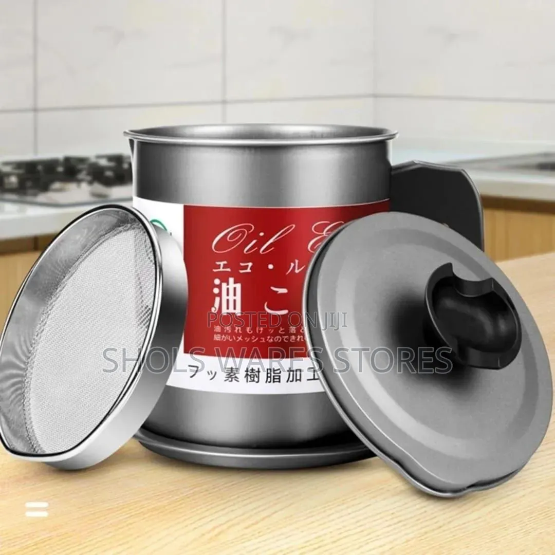 Stainless Steel Oil Filter With Fine Mesh and Strainer 1.4,1.7 2L