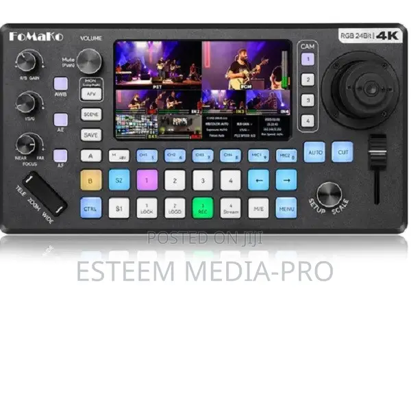 FoMaKo KC800 HDMI Multicamera Streaming Video Switcher 4D Joystick