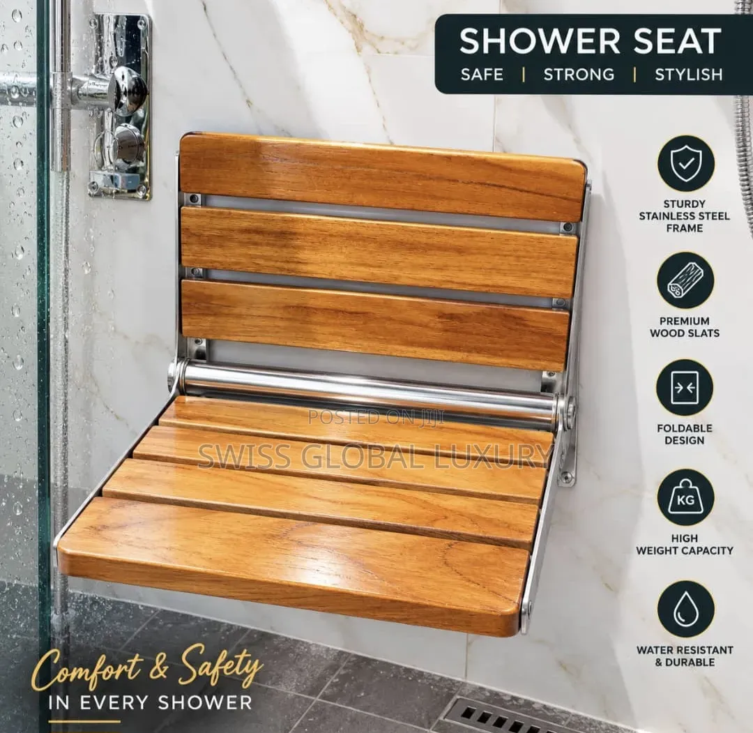 Bathroom Shower Wooden Chair for Aged People