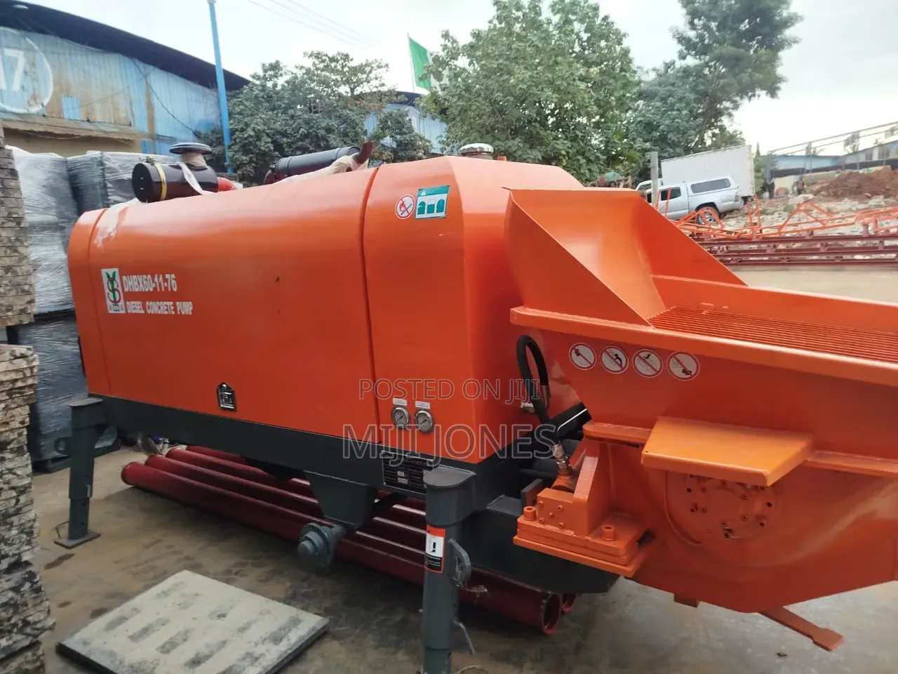 Brand New DHBX60-11-76 Diesel Concrete Pump - 60m3/H Capacity