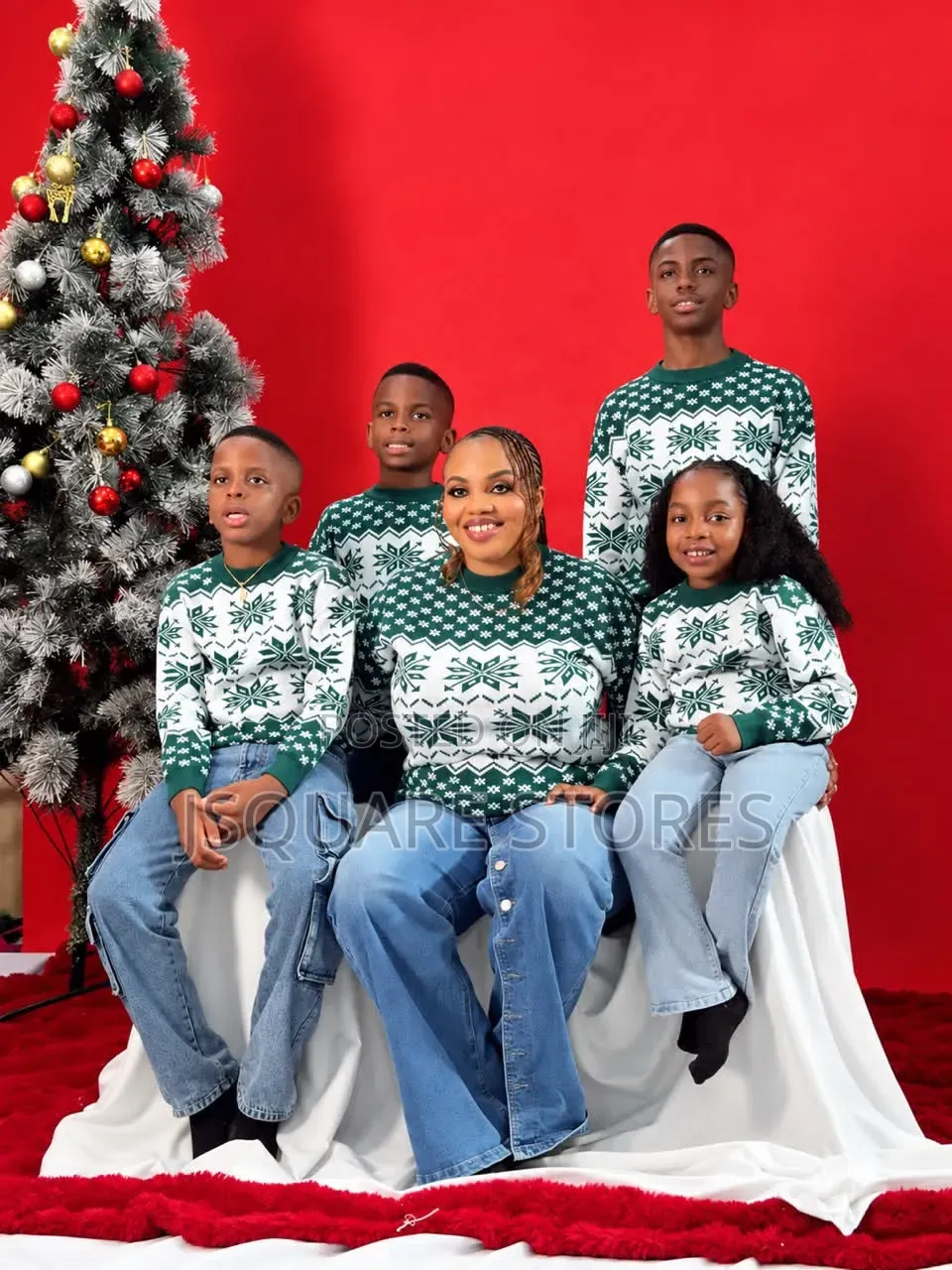 Green Family Christmas Sweater/Cardigan From 1 Month to 3xl Adults