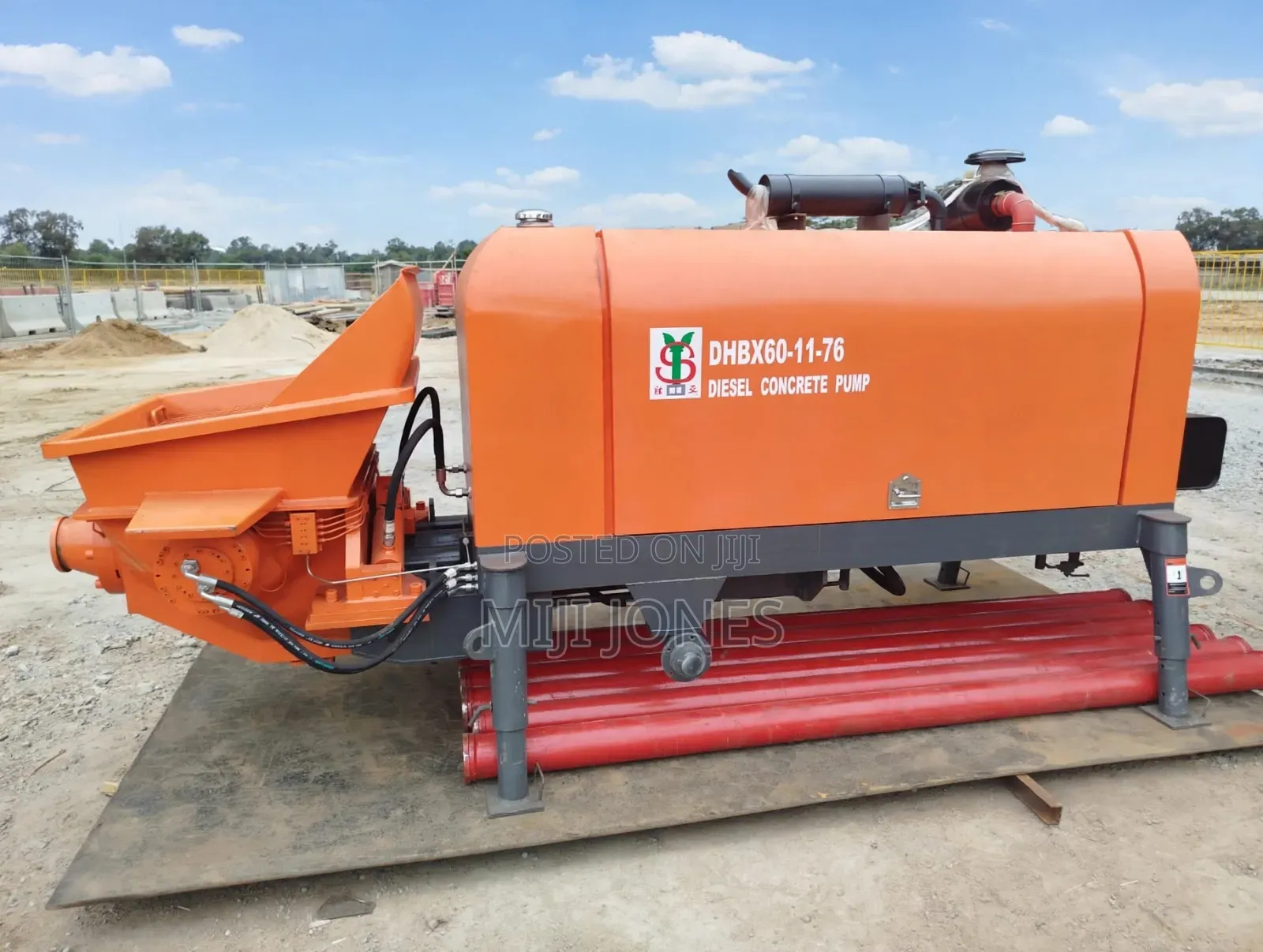 Brand New DHBX60-11-76 Diesel Concrete Pump - 60m3/H Capacity