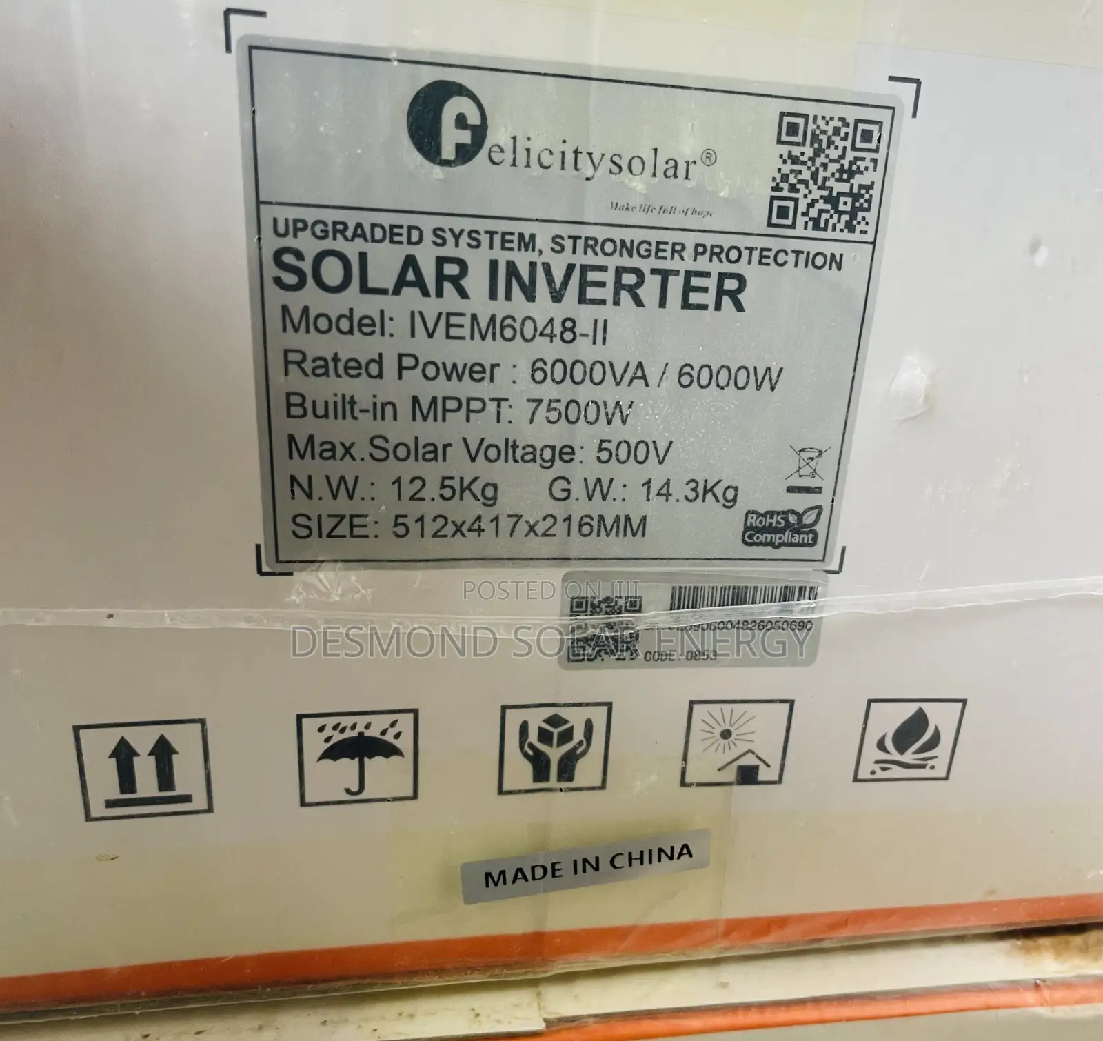 6kva 48v Felicity Solar Hybrid Inverter Is Available Now in Good Price