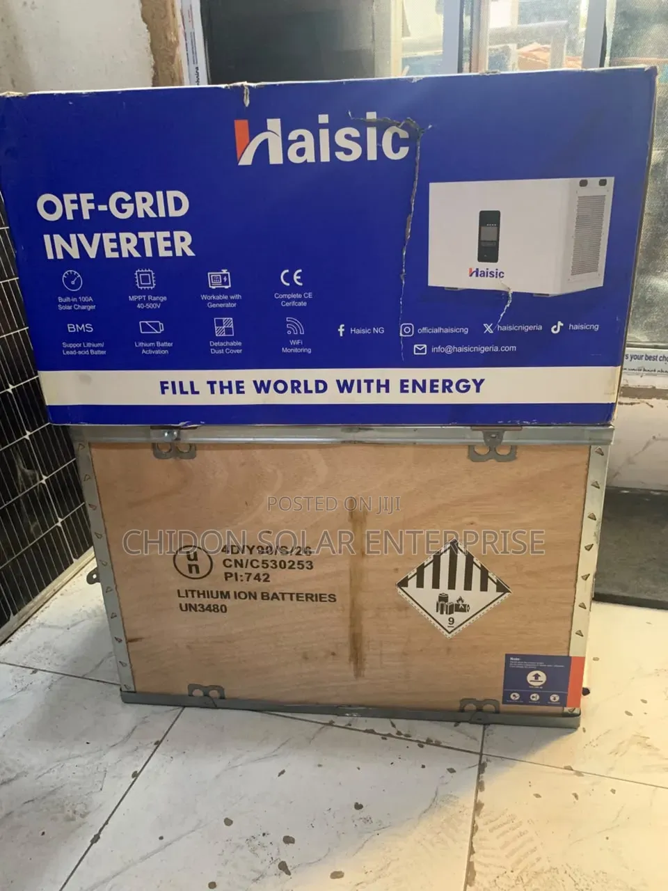 Haisic 8kwh 4.2kva 24v All-in-One Solar Lithium Battery Inverter