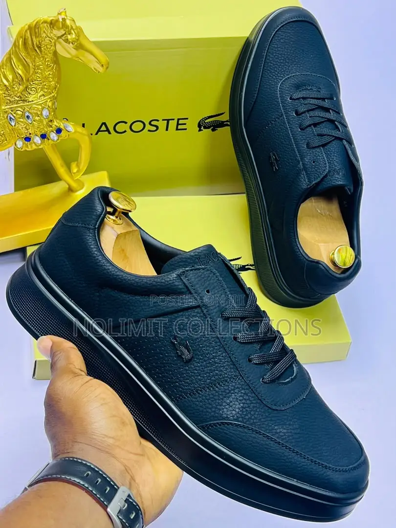 Lacoste Casual Low Top Sneakers With Thick White Soles