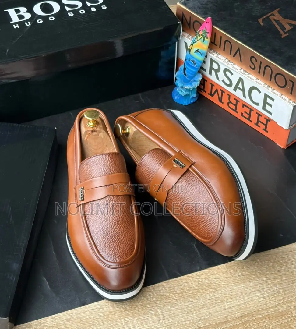Boss Men's Leather Penny Loafers