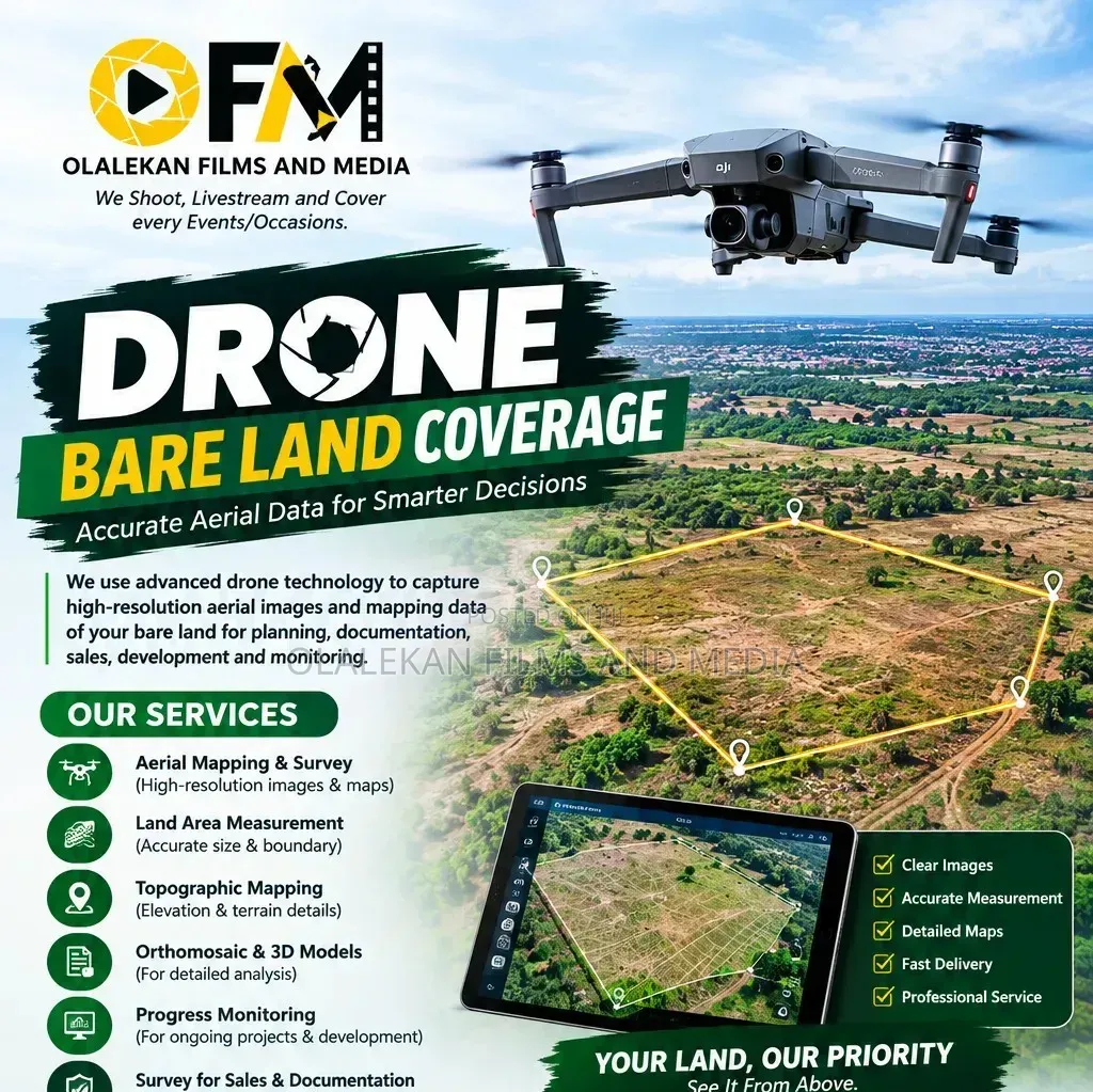 Drone Coverage for Bare Land
