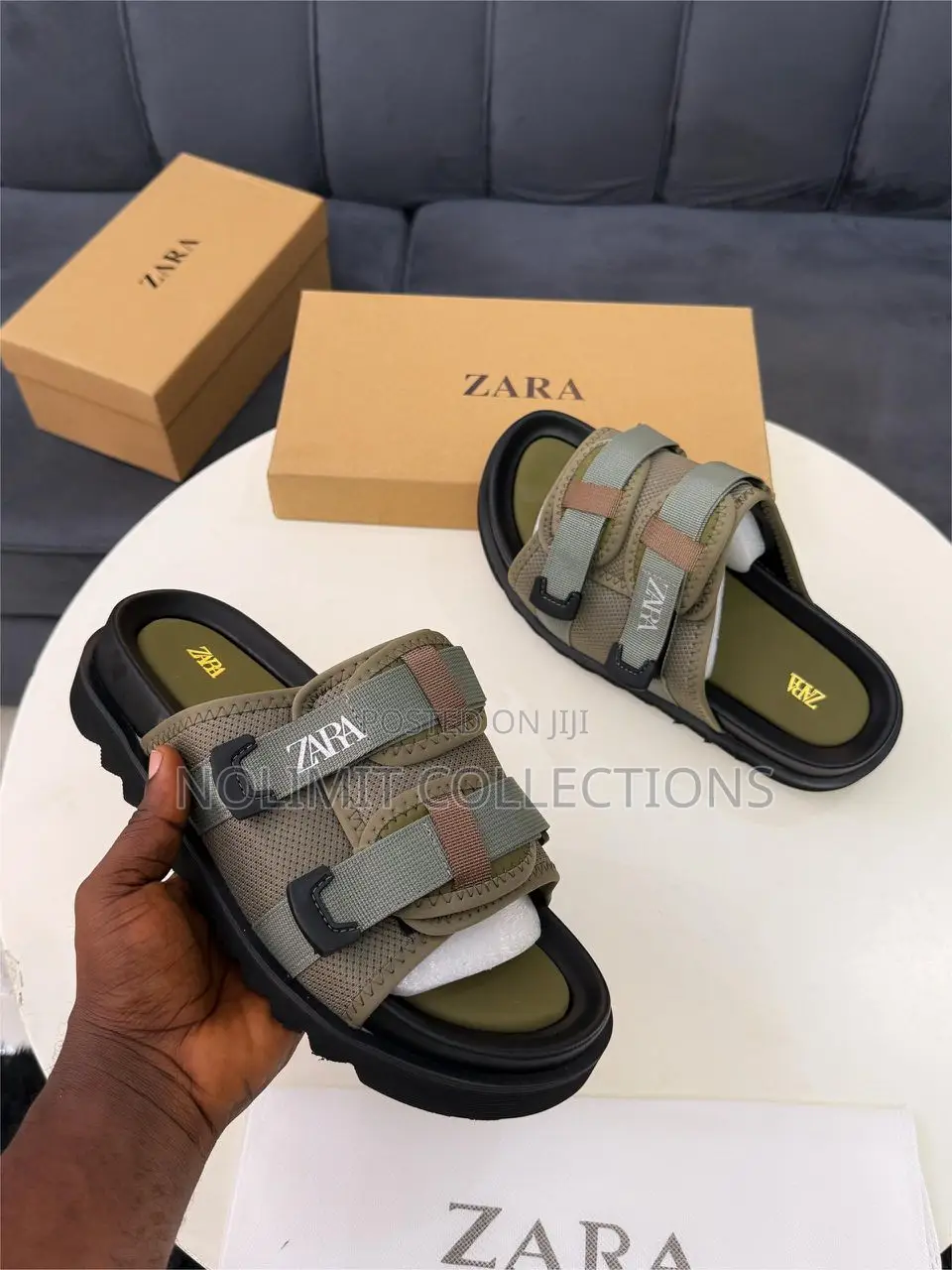 Zara Tactical Slides With Platform Soles