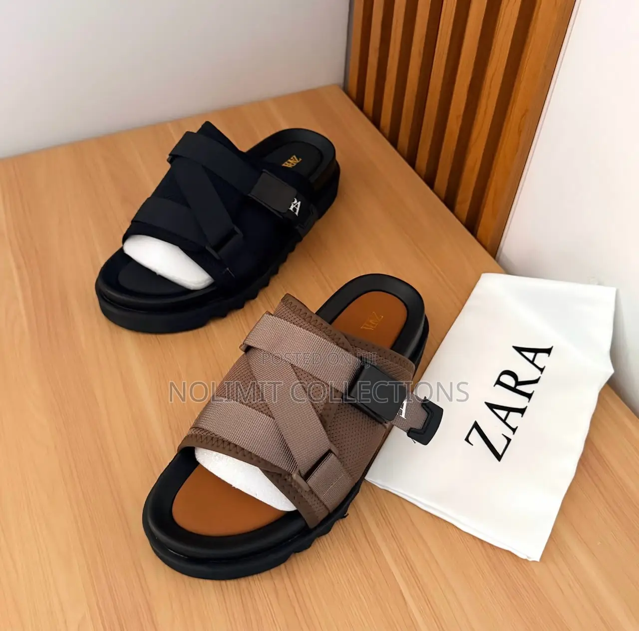 Zara Tactical Slides With Platform Soles