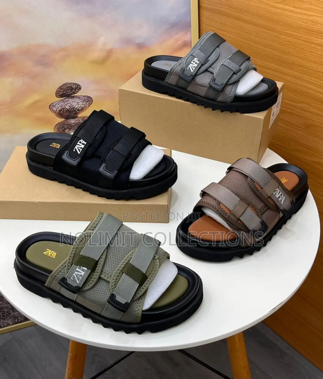 Zara Tactical Slides With Platform Soles