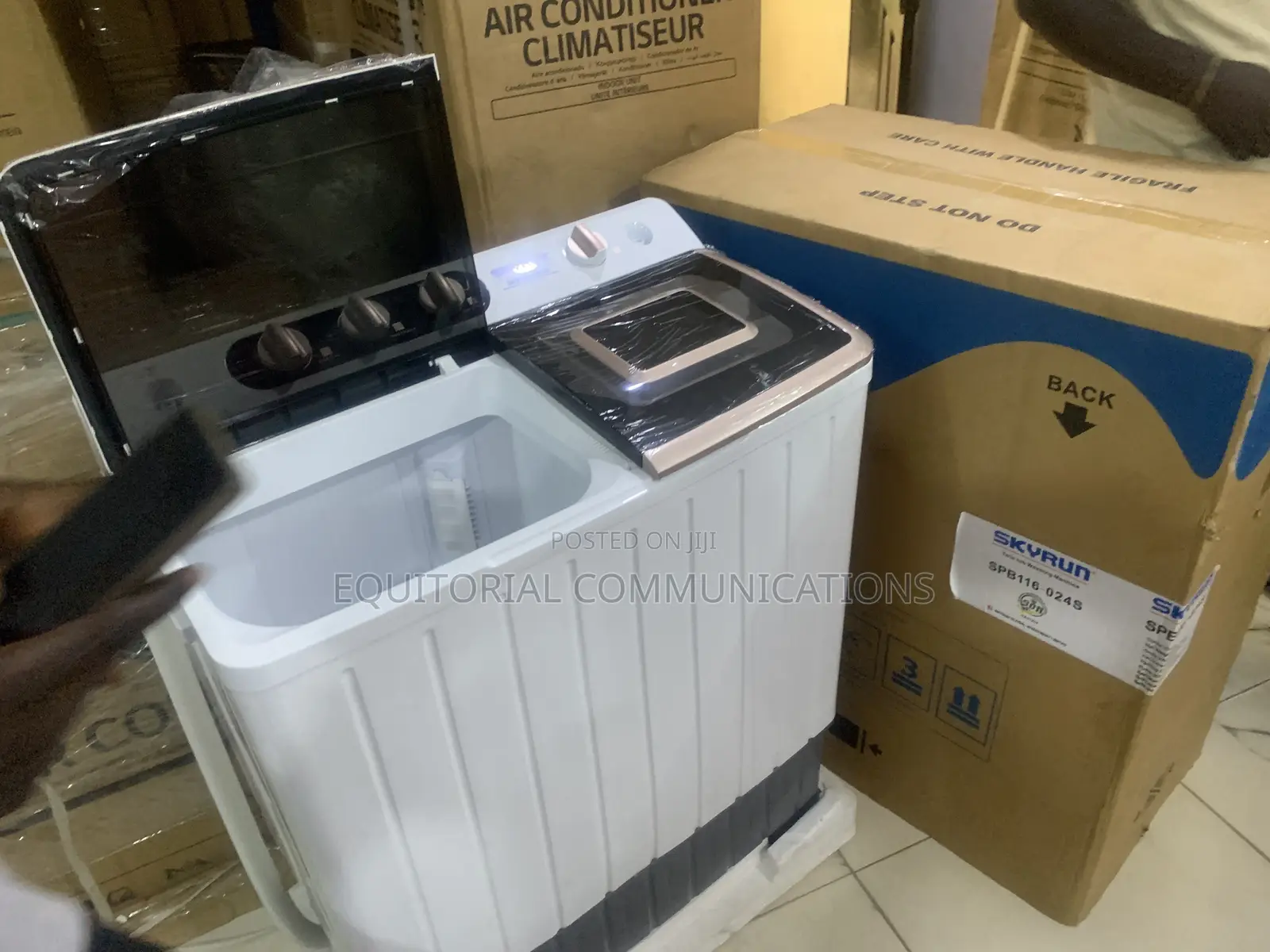 SKYRUN 11KG Twin Tub Laundry Washing and Spin Machine