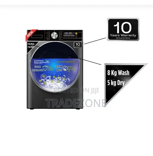 Scanfrost 8kg/5kg Inverter Washer Dryer Combo | SFWD85INVME
