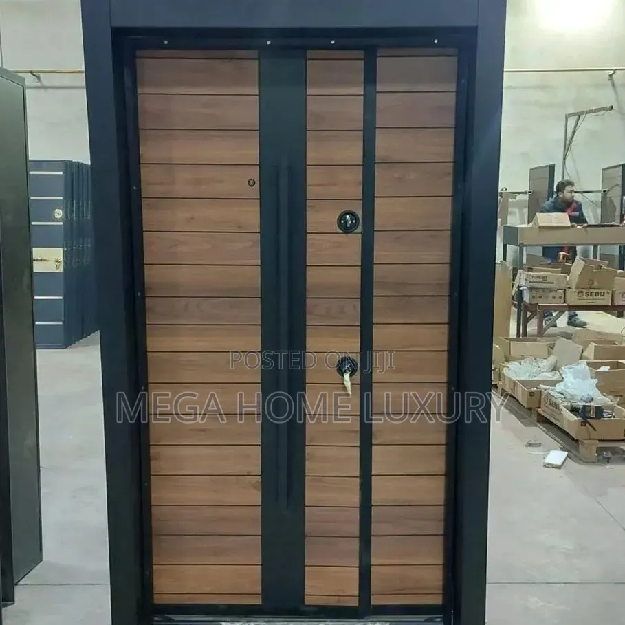 Wood Black Double Warm Door