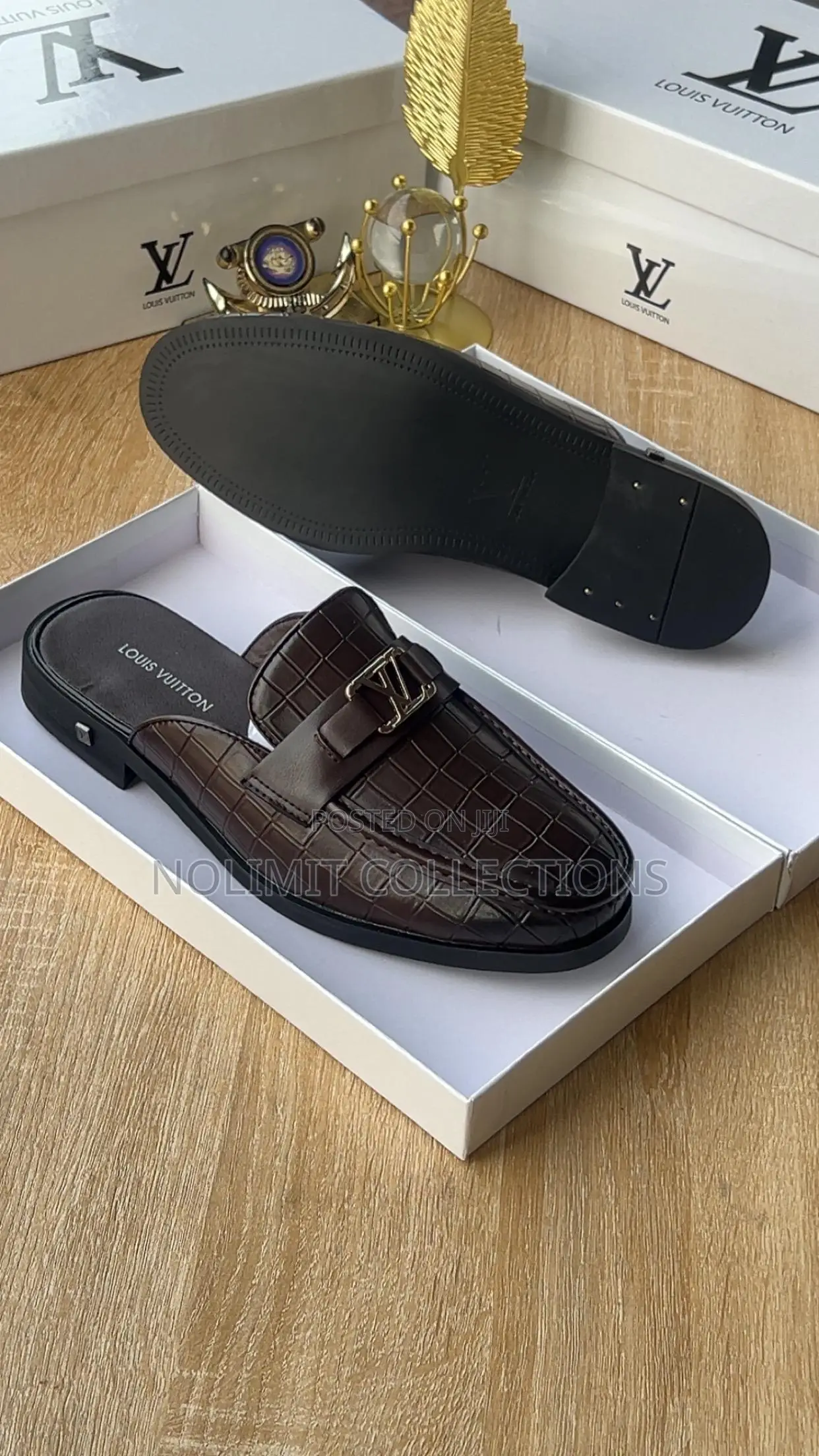 Louis Vuitton Men's Leather Half Shoes