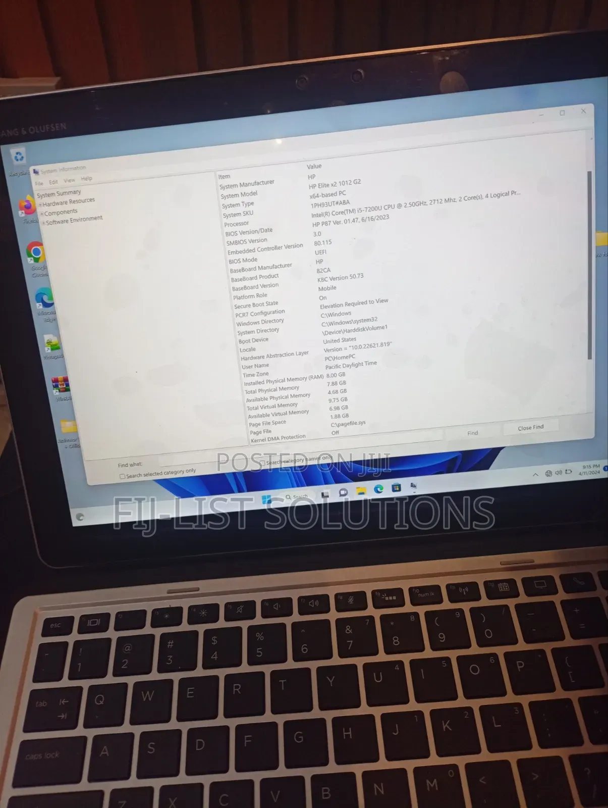 Laptop HP EliteBook X2 1012 G2 8GB Intel Core i5 SSD 256GB