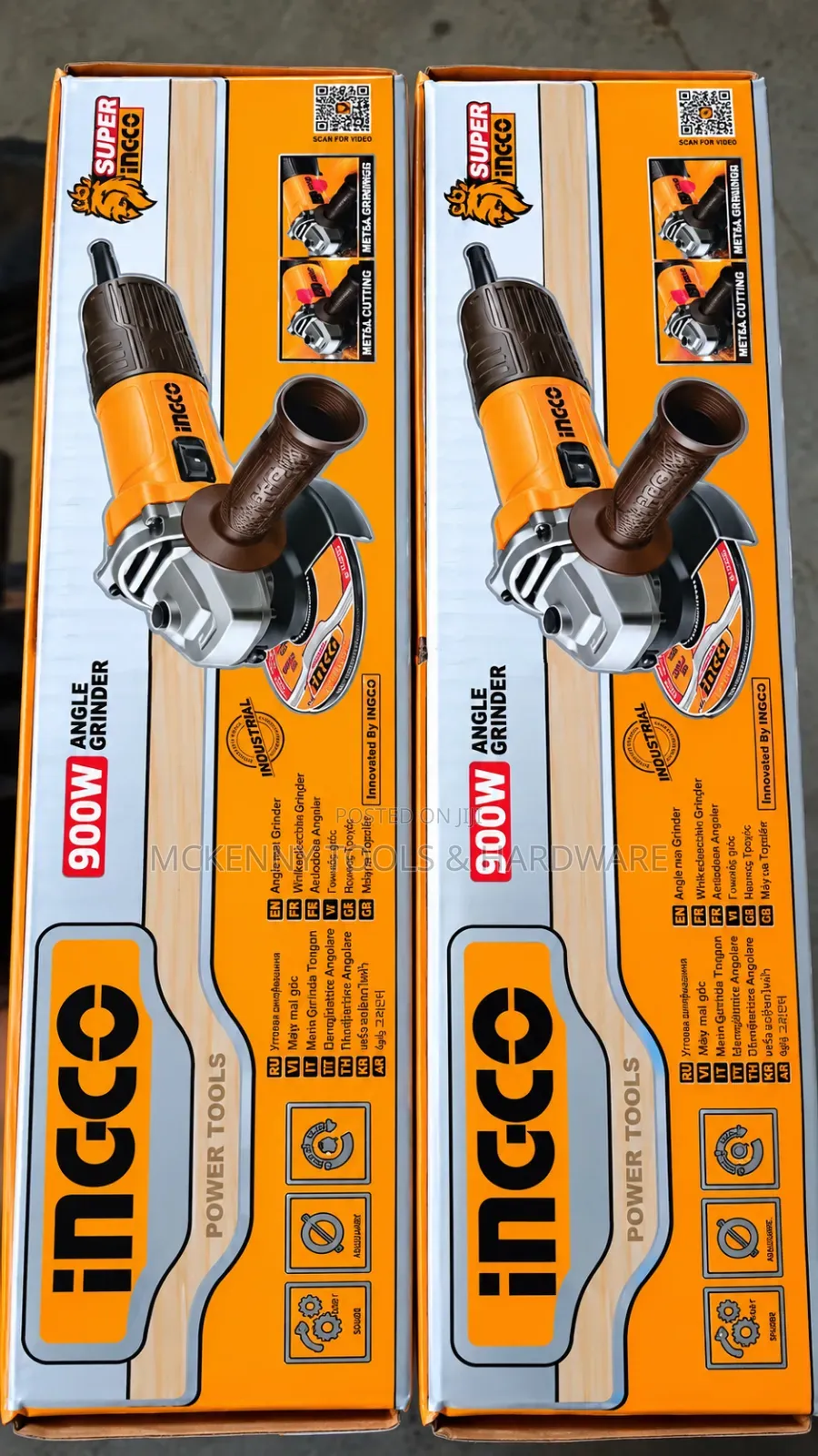 INGCO 900W Angle Grinder – Heavy Duty Electric Grinding Cutting Mach