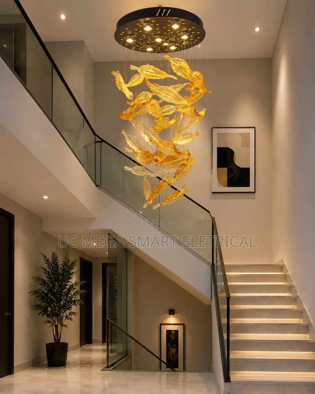 Pendant Lamp Maple Leaf Glass PendantCeiling Chandelier Hanging Light