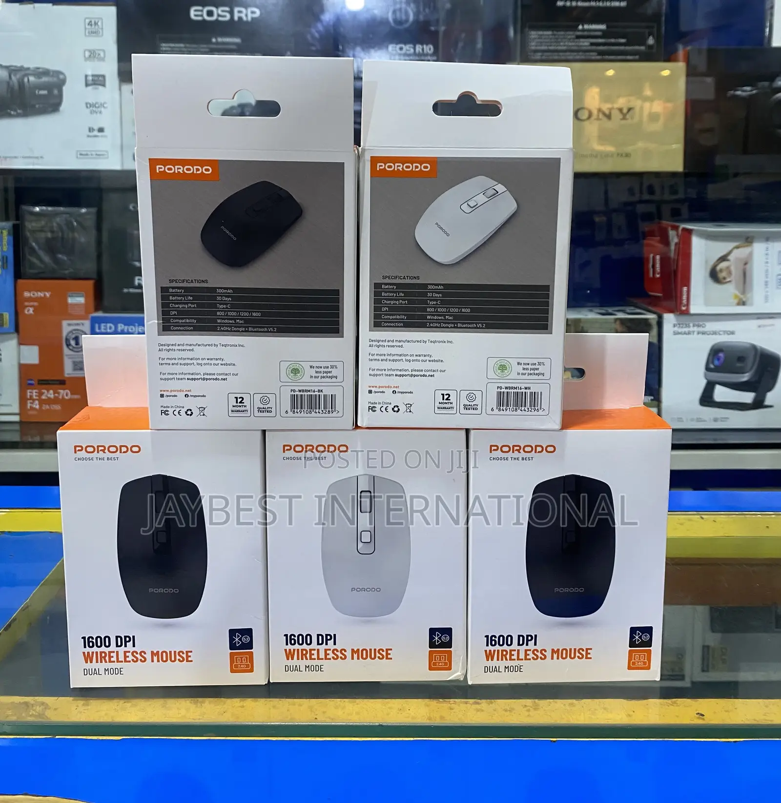 Porodo 2.4G Wireless and Bluetooth Rechargeable Mouse DPI 1600