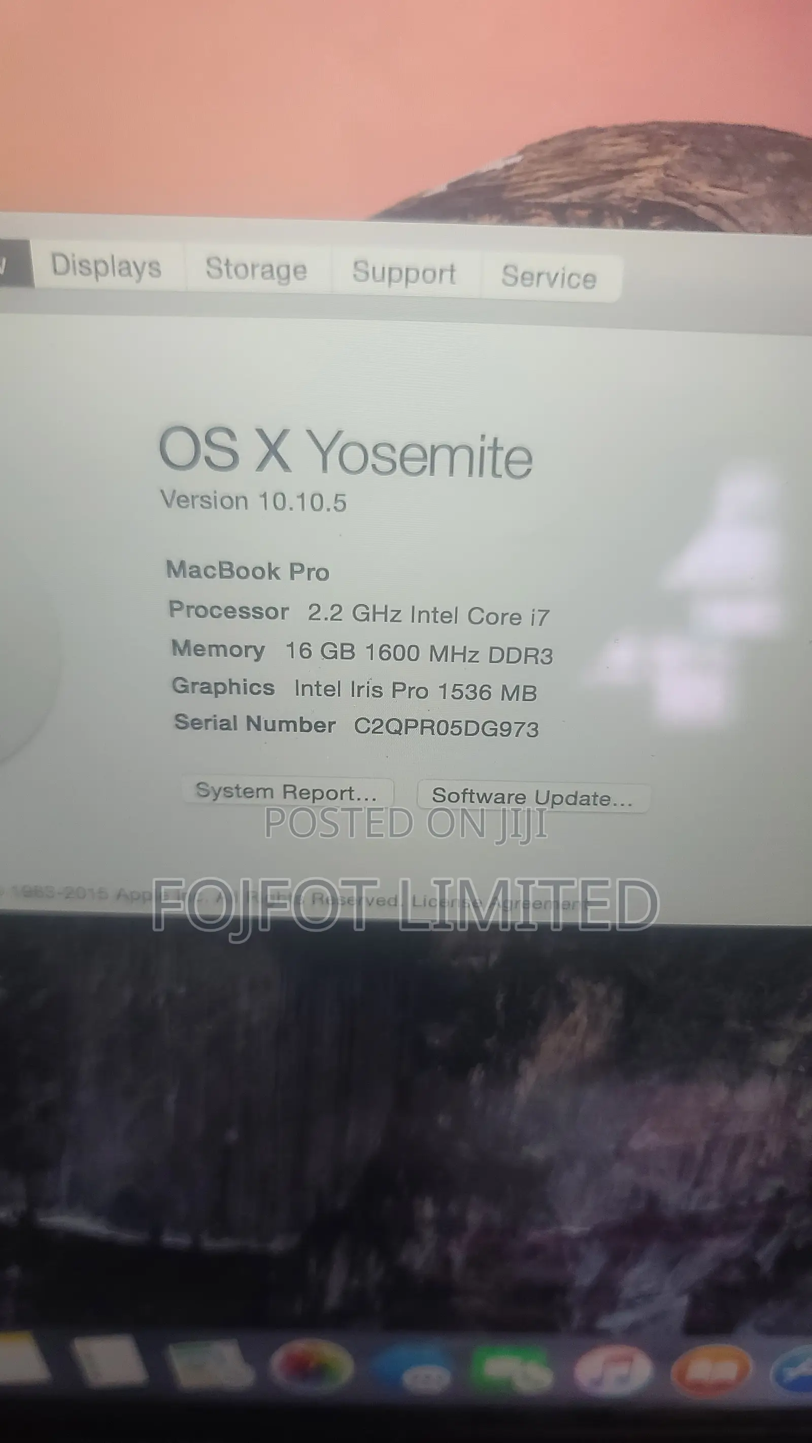 Laptop Apple MacBook Pro 2013 16GB Intel Core i7 SSD 256GB