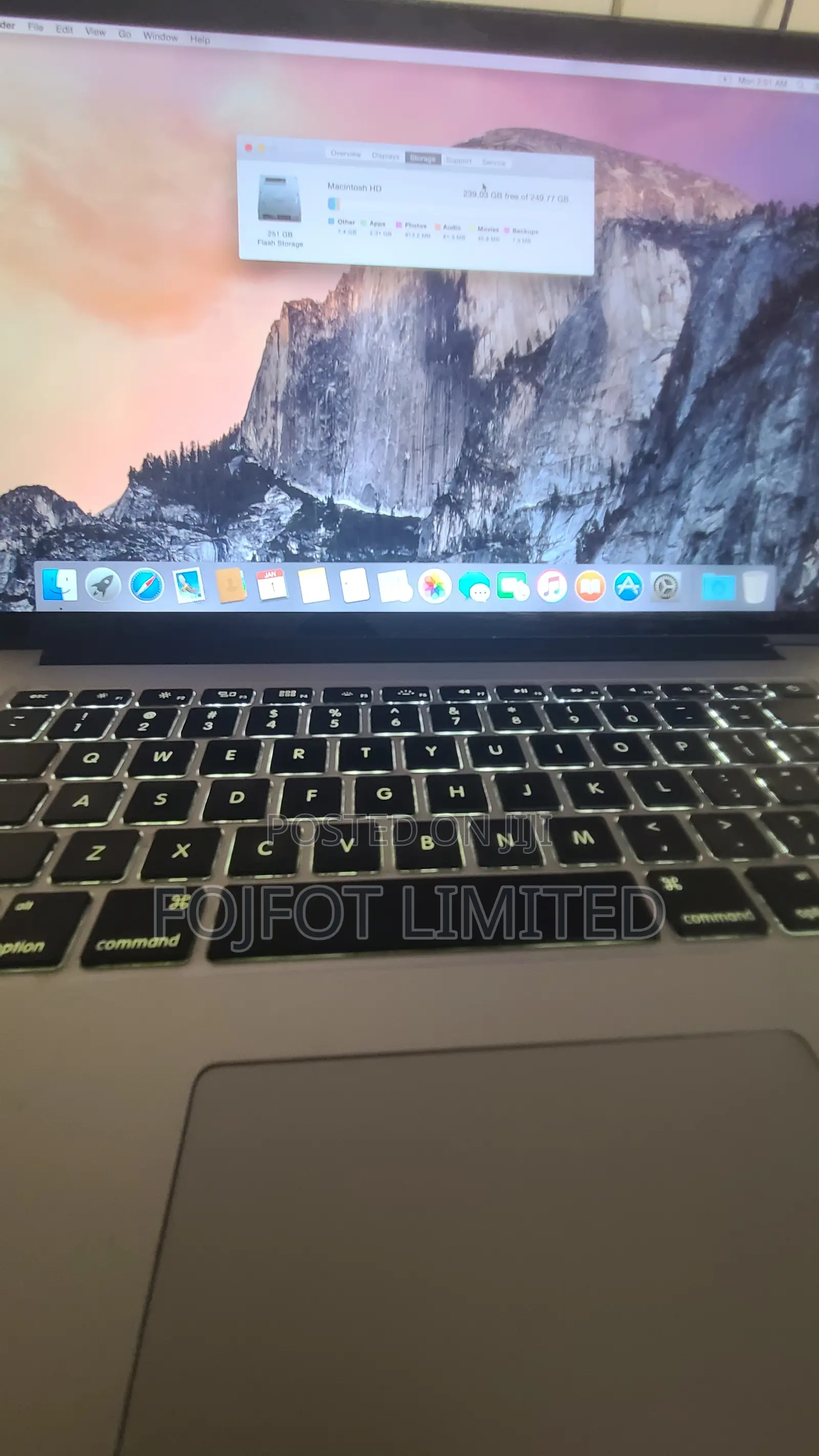 Laptop Apple MacBook Pro 2013 16GB Intel Core i7 SSD 256GB