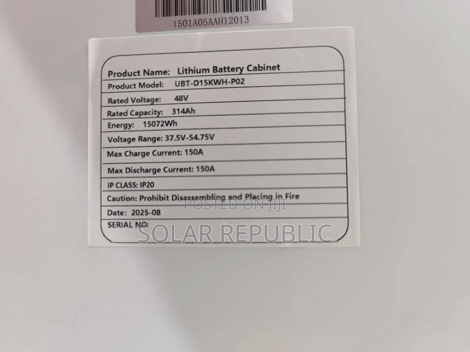 15kWh Ubetter Lithium Ion Battery