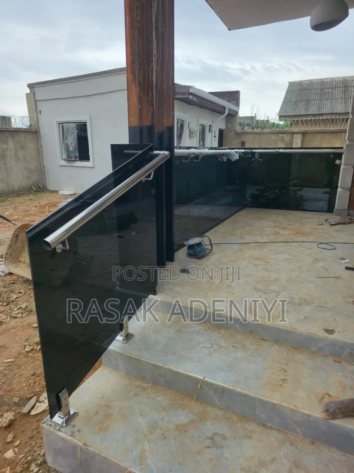 Frameless Balcony Grey Glass