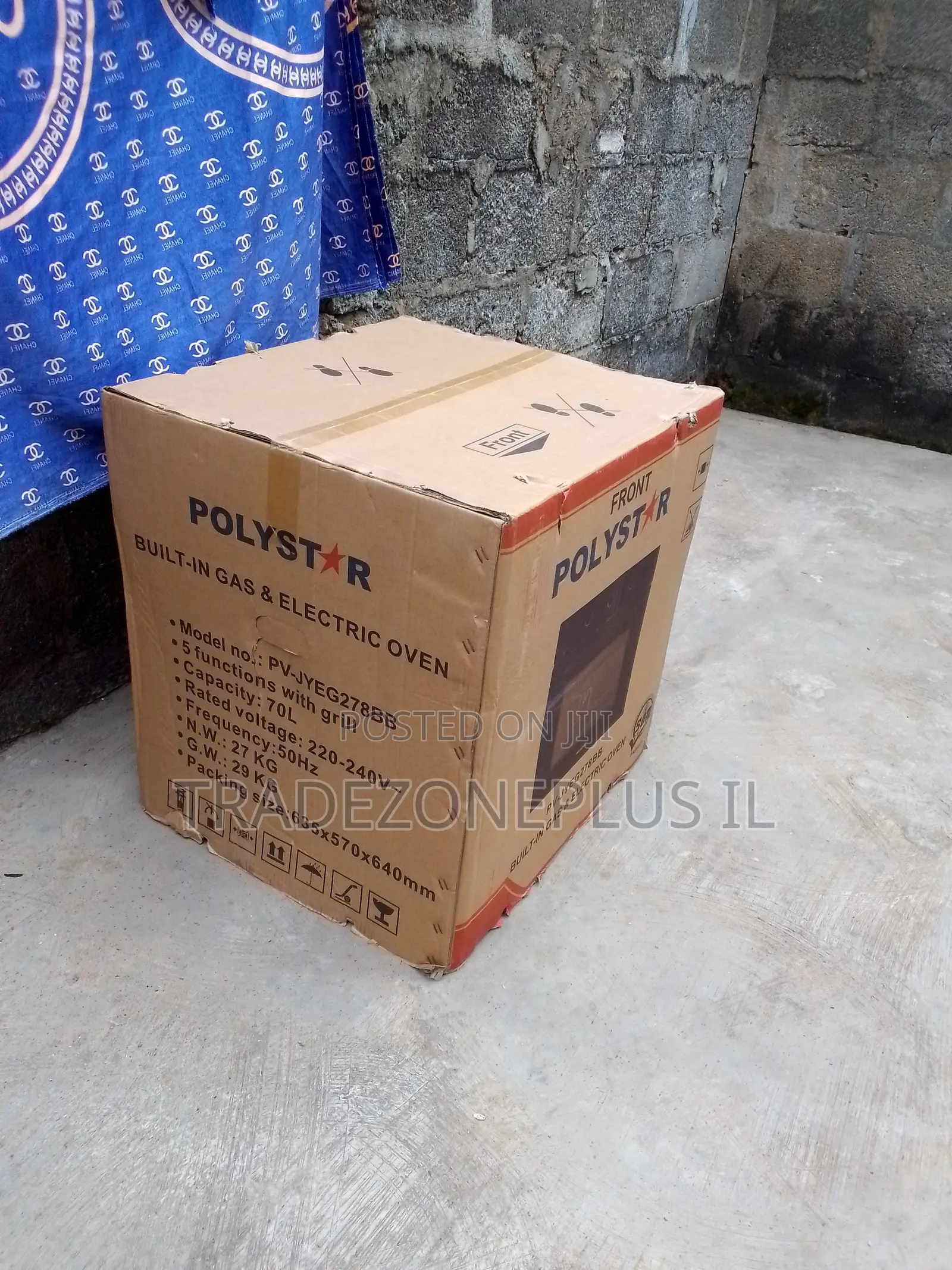 Polystar Gas Electric Kitchen Oven Model PV JYEG278BB