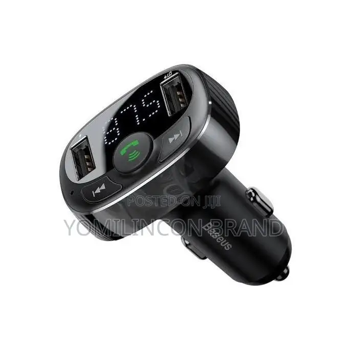 Baseus T Shaped S-09a Car Bluetooth MP3 Player Transmitter -Black.