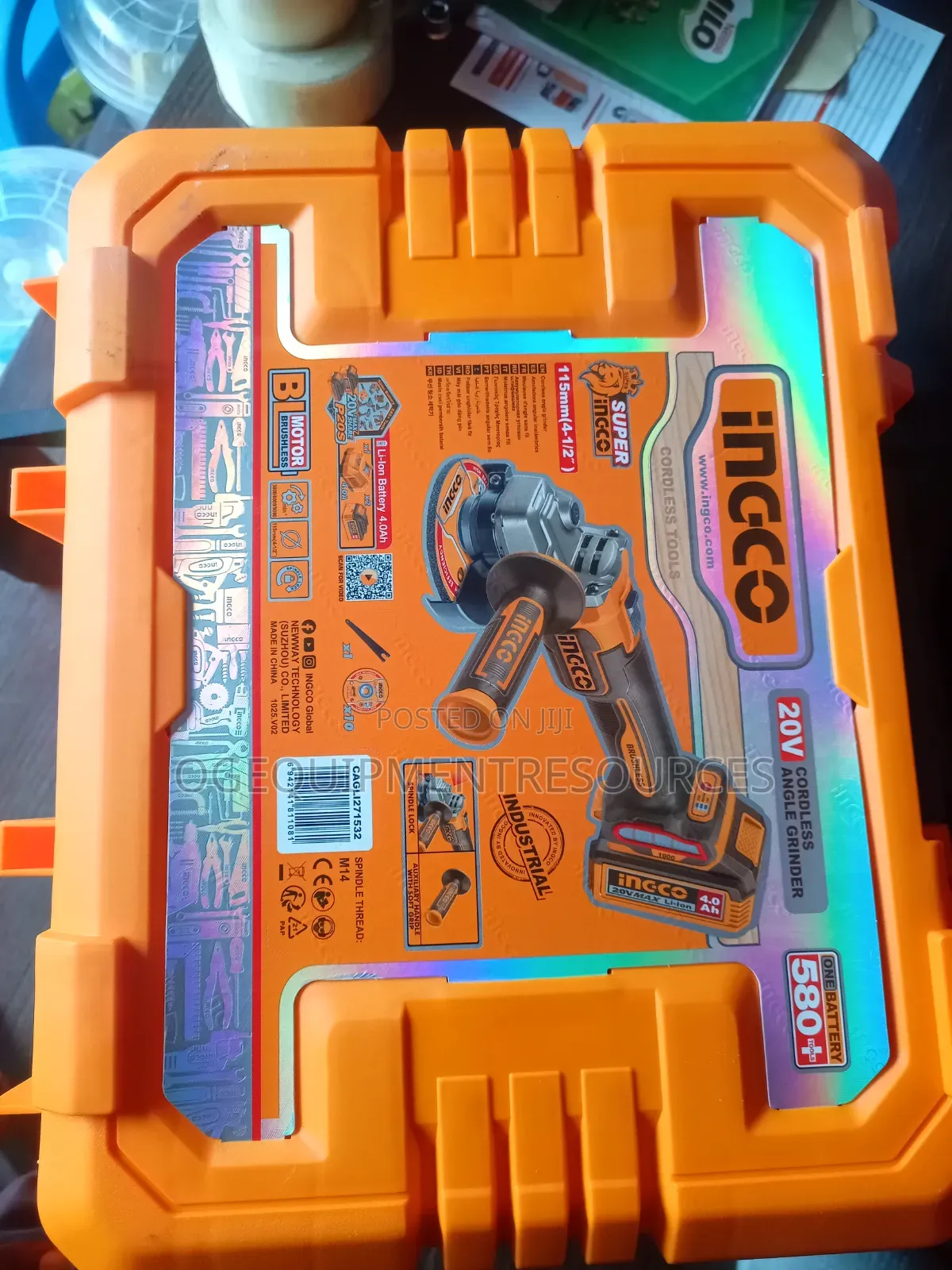 20V Cordless Angle Grinder (Model CAGLI11522)