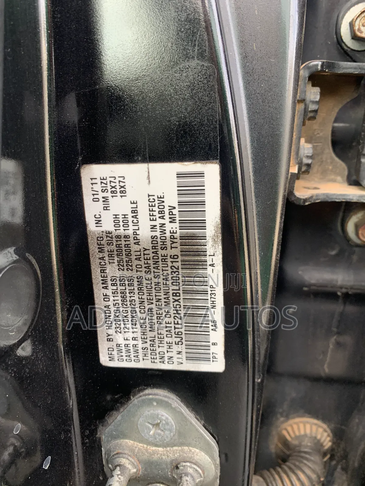 Honda Crosstour 2011 Black