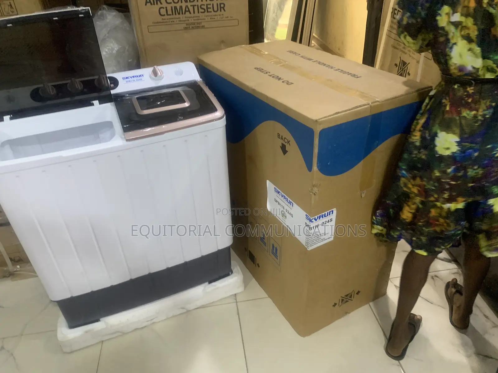 SKYRUN 11KG Twin Tub Washer for Clothes, Towels and Bedding